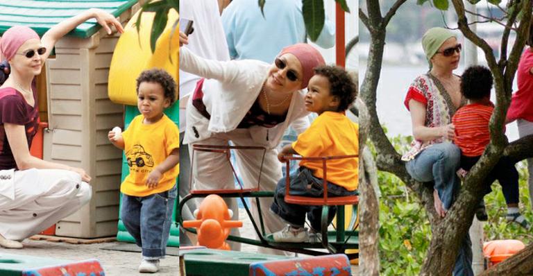 Drica Moraes e o filho Mateus