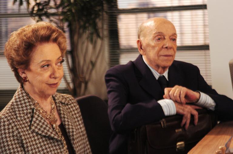 Fernanda Montenegro e Ítalo Rossi na novela 'Belíssima'