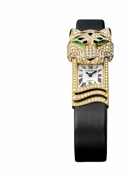 Mundo Animal: De ouro amarelo com diamantes, laca preta, turmalinas e lona CARTIER 11 3081-0051 [cartier.com] 