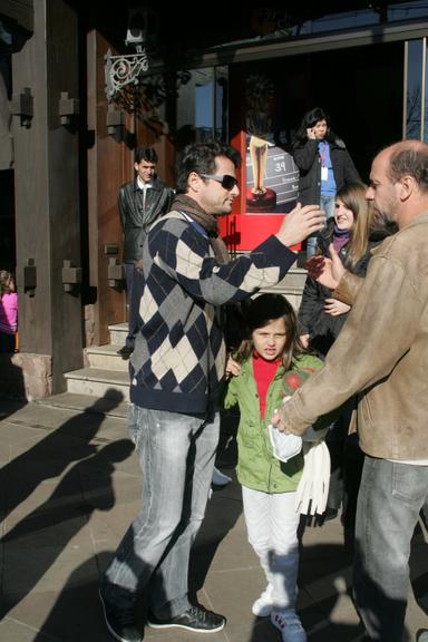 Marcelo Serrado e a filha Catarina