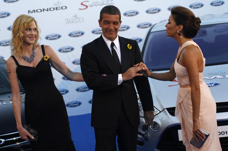 Melanie Griffith, Antonio Banderas e Eva longoria