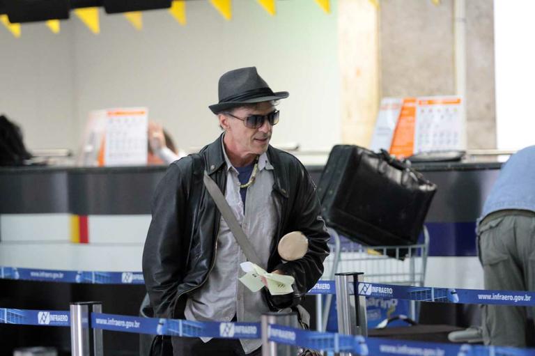 Carlos Alberto Riccelli no aeroporto de Congonhas, em São Paulo