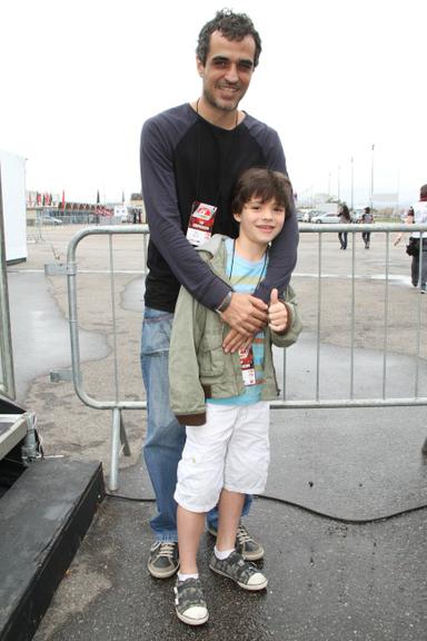 Rodrigo Maranhão e o filho Joaquim