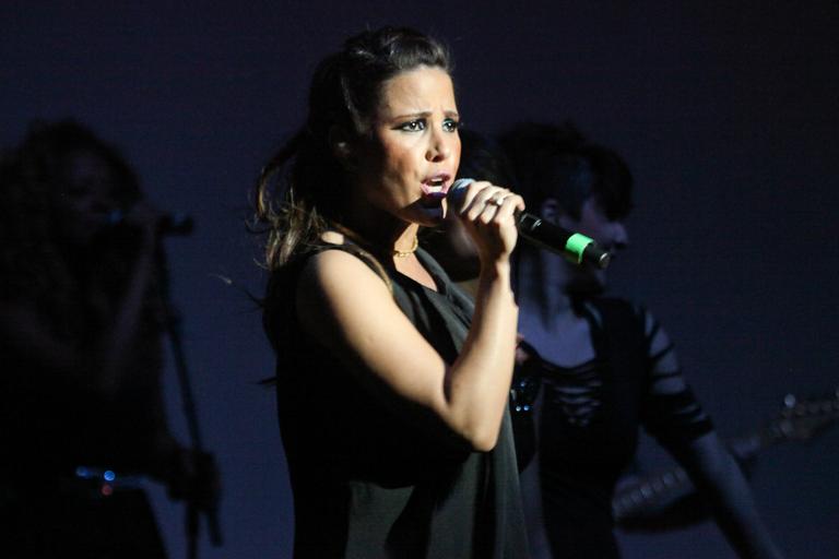 Wanessa durante show no evento