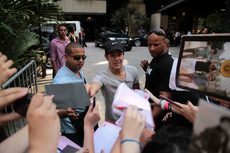 Nick Jonas em hotel de São Paulo