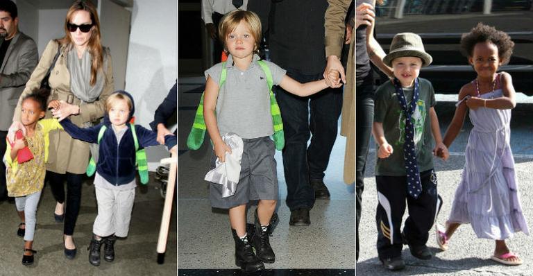 Shiloh e Zahara, filhas de Angelina Jolie e Brad Pitt