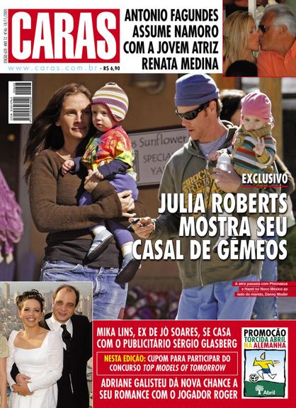 Julia Roberts e seu casal de gêmeos