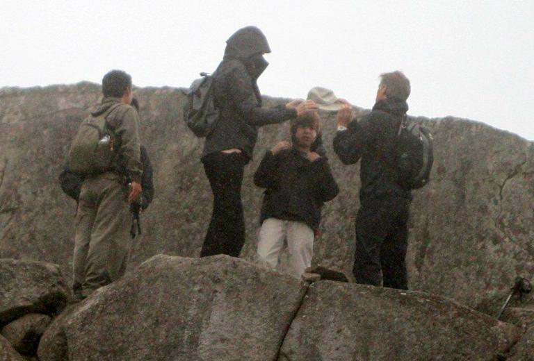 Mick Jagger e Lucas Jagger visitam Machu Picchu