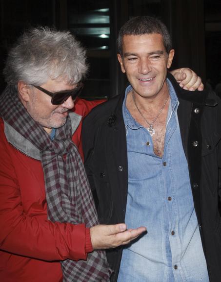 Antonio Banderas e Pedro Almodóvar divulgam 'A Pele Que Habito' em Nova York