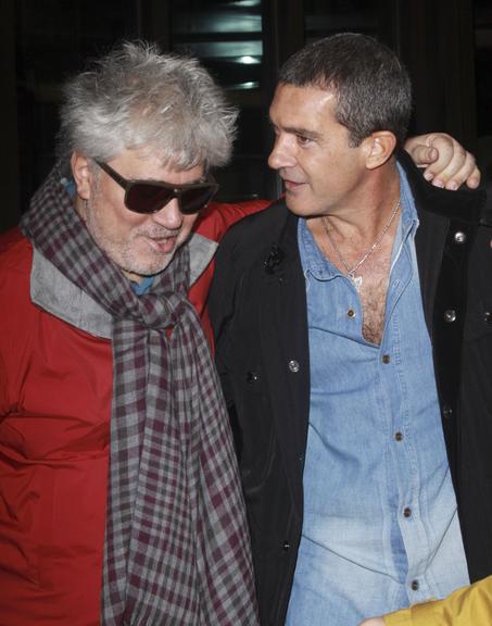 Antonio Banderas e Pedro Almodóvar divulgam 'A Pele Que Habito' em Nova York