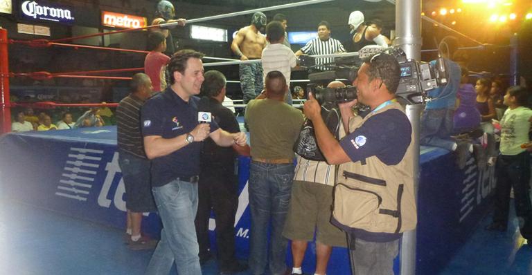 Celso Zucatelli se divertiu nos bastidores da cobertura dos jogos Pan Americanos