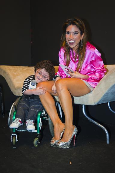 Fernandinho e Patrícia Abravanel nos bastidores do Teleton 2011