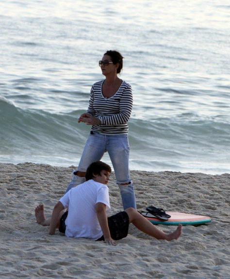 Luiza Brunet com o filho Antônio