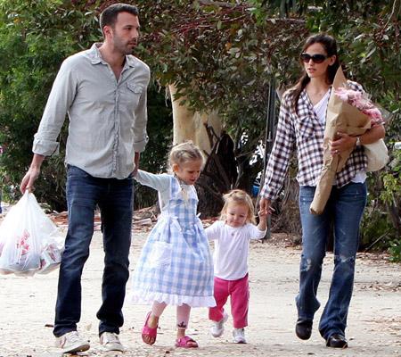 Ben Affleck e Jennifer Garner com Violet e Seraphine