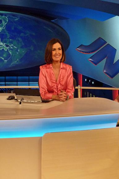 Fátima Bernardes na bancada do Jornal Nacional