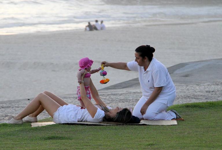 Fernanda Pontes com a filha, Maria Luiza