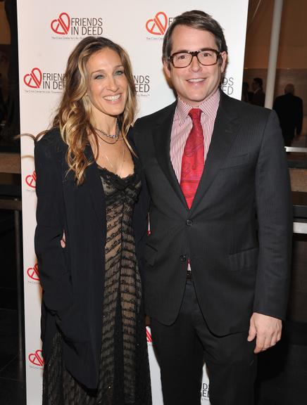 Matthew Broderick e Sarah Jessica Parker: os dois se encontraram em um café, onde ela não teria parado de fazer piadas nem por um minuto