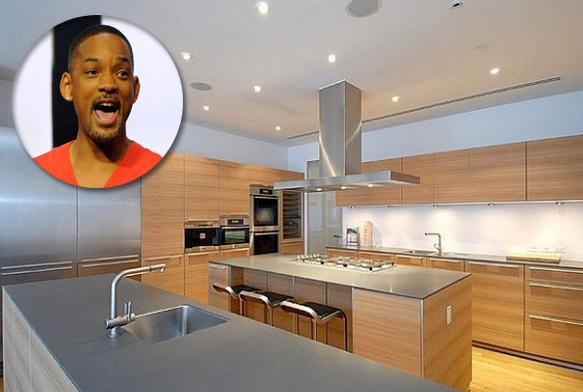 Em 2010, Will Smith alugou uma casa em Los Angeles com esta cozinha, durante as filmagens de 'Homens de Preto 3'