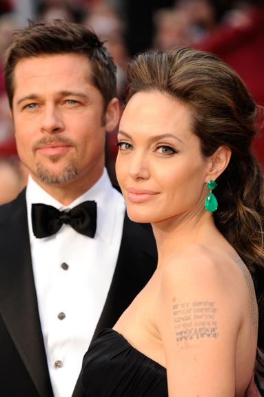 Brad Pitt e Angelina Jolie no Oscar em 2009