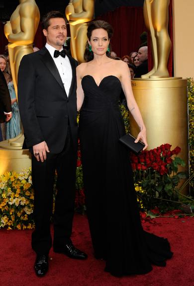 Brad Pitt e Angelina Jolie no Oscar em 2009