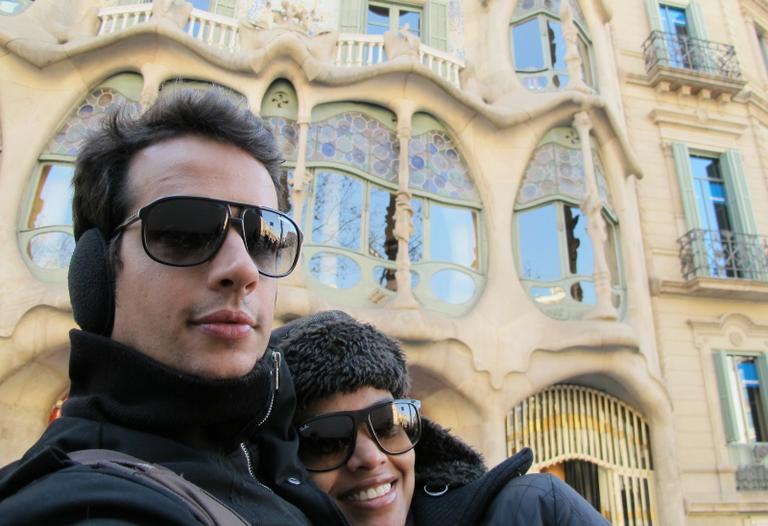 Lucy Ramos e Thiago Luciano em Barcelona