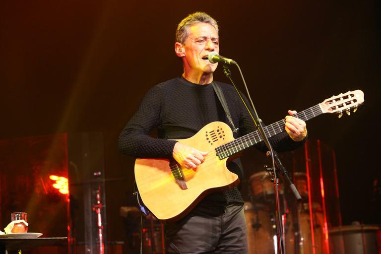 Chico Buarque em passagem de som em São Paulo