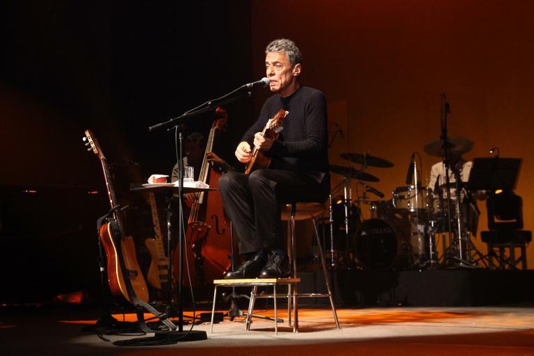 Chico Buarque em passagem de som em São Paulo