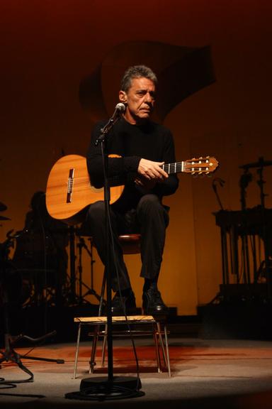 Chico Buarque em passagem de som em São Paulo