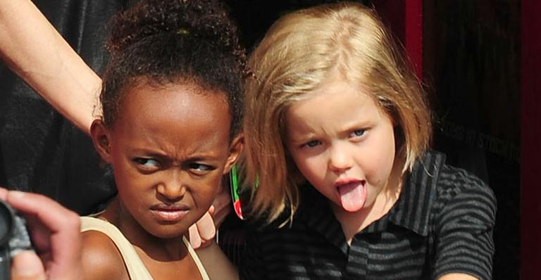 As irmãs inseparáveis Zahara e Shiloh Jolie-Pitt