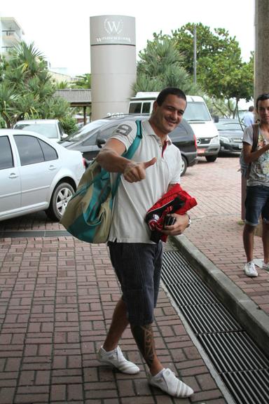 Rafa chega ao hotel