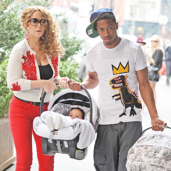 Mariah Carey e Nick Cannon levam Monroe e Morrocan para visitar Alicia Keys