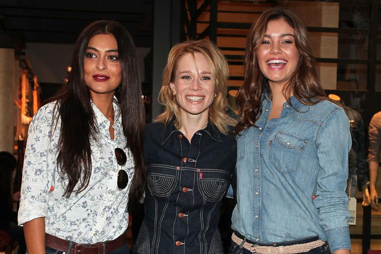 Juliana Paes, Mariana Ximenes e Sophie Charlotte em evento da Levis