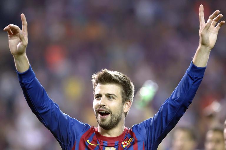 Piqué comemora vitória do Barcelona