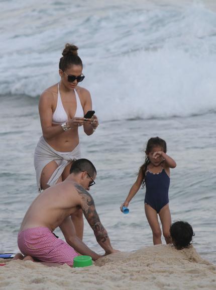 Jennifer Lopez e família no Rio de Janeiro