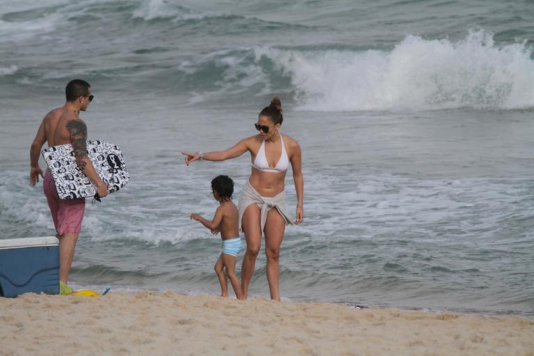 Jennifer Lopez e família no Rio de Janeiro