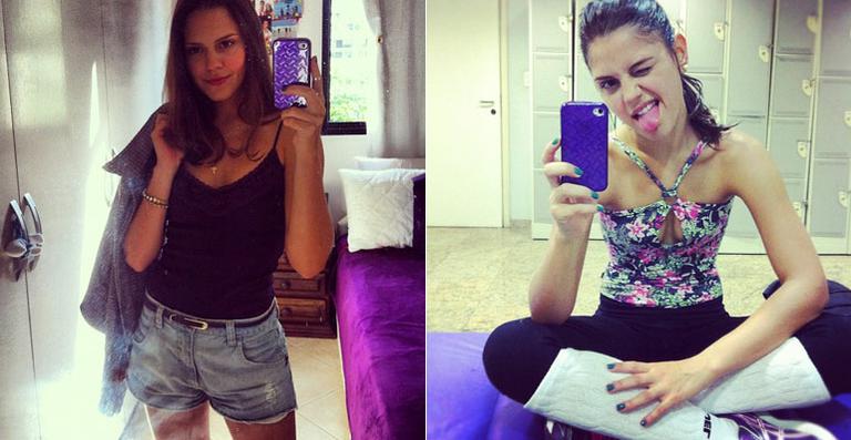 Jessika Alves prefere uma capa de celular em tom de roxo