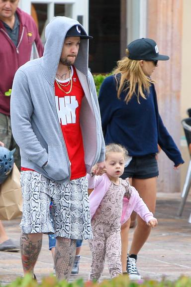 Nicole Richie e Joel Madden e a filha Harlow