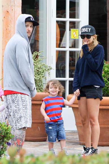 Nicole Richie e Joel Madden e o filho Sparrow