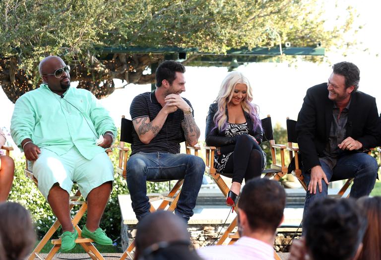 Cee Lo Green, Adam Levine, Christina Aguilera e Blake Shelton