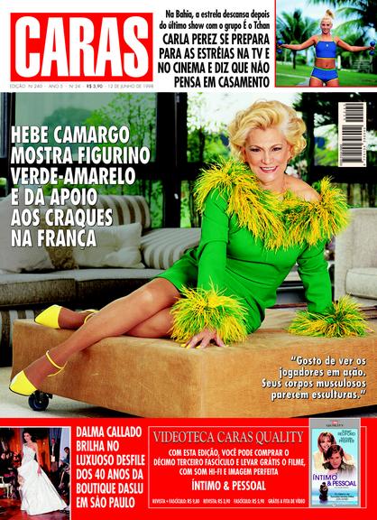 Veja as capas da revista CARAS com Hebe Camargo