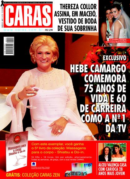 Veja as capas da revista CARAS com Hebe Camargo