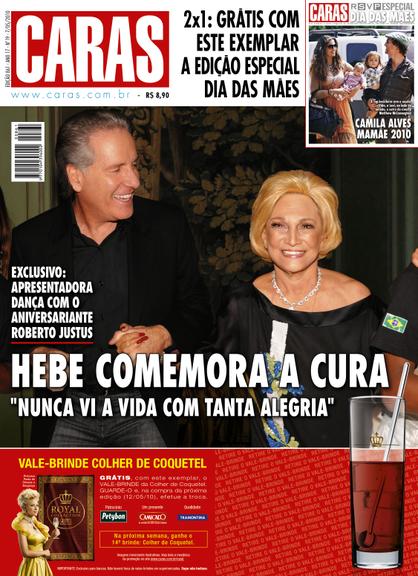 Veja as capas da revista CARAS com Hebe Camargo