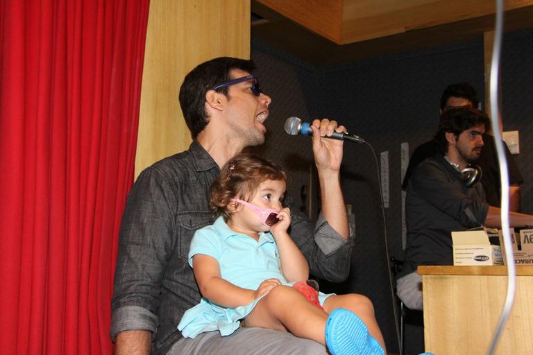 Otaviano Costa com a filha Olívia