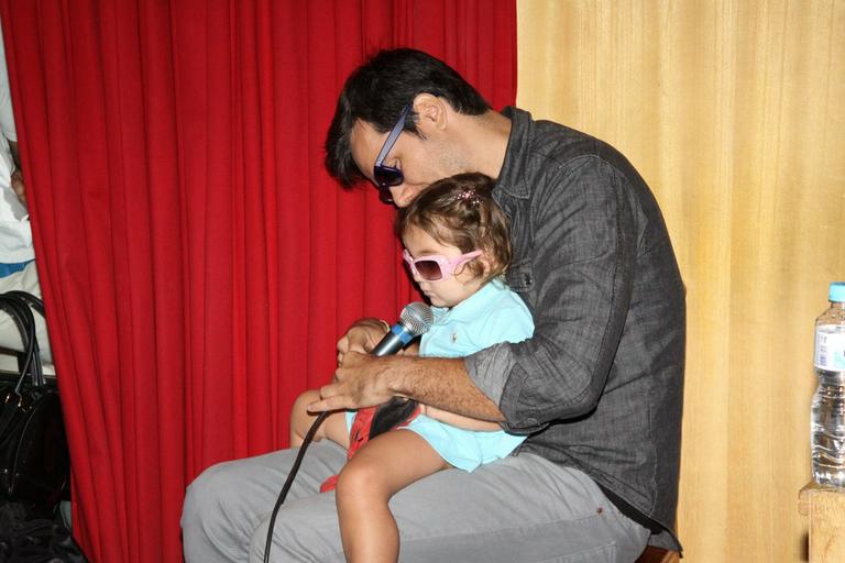 Otaviano Costa com a filha Olívia