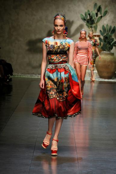 Dolce & Gabbana apresenta coleção primavera/verão 2013 na Semana de Moda de Milão, na Itália