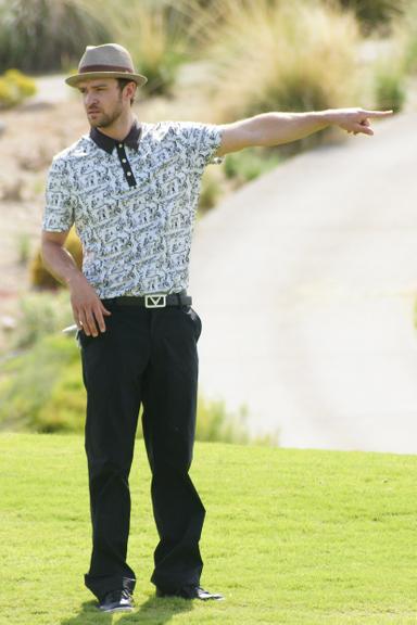 Justin Timberlake joga golfe em prol de um hospital, em las vegas, Estados Unidos