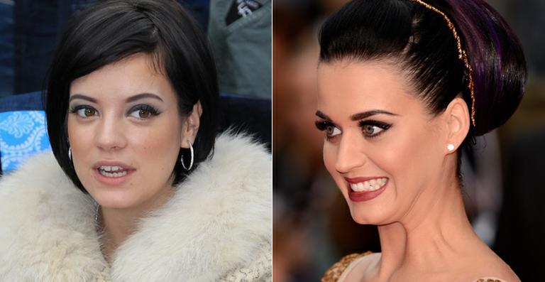 Katy Perry chamou Lily Allen de gorda em uma brincadeira. A britânica se irritou e disse que a cantora de 'Firework' tentava imitá-la 