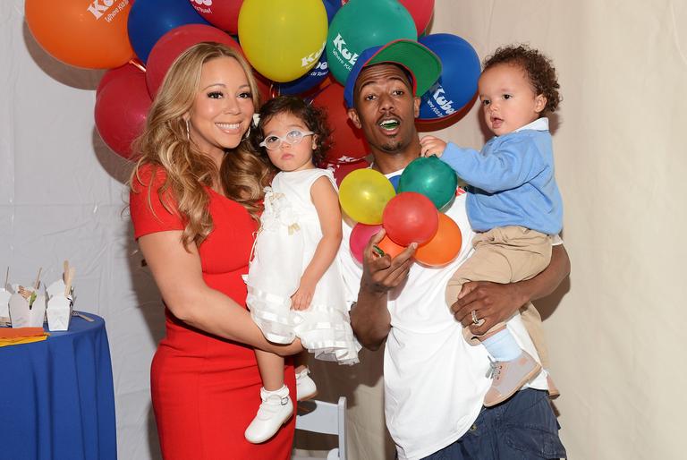 Mariah Carey e Nick Cannon, com os filhos, Monroe e Moroccan