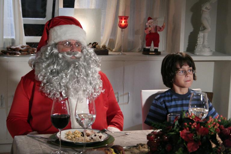 David Lucas ao lado de Reginaldo Faria em 'Papai Noel Existe'