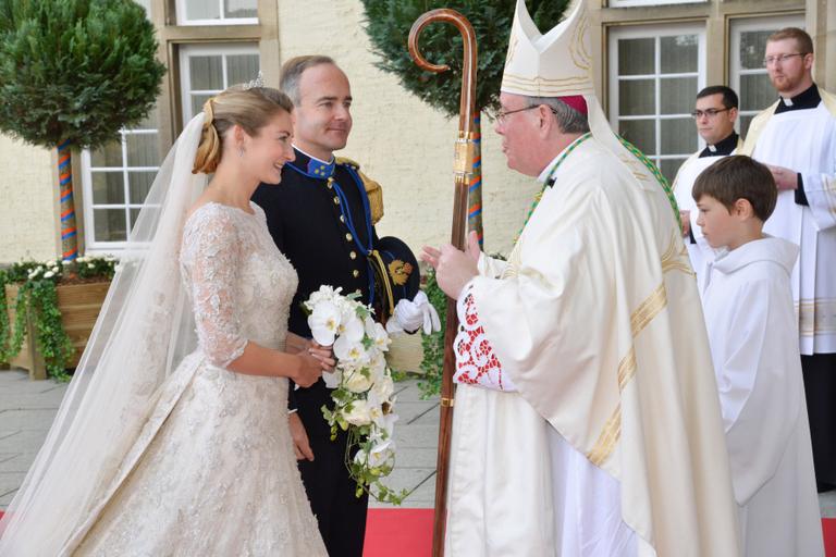 Cerimônia religiosa do casamento do grã-duque herdeiro de Luxemburgo, William, com  condessa belga Stéphanie de Lannoy